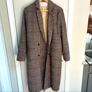 Cupcakes & Cashmere long plaid coat